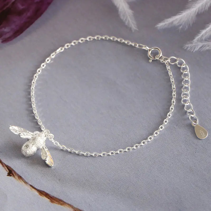925 Sterling Silver Lovely Bee Bracelet for Women