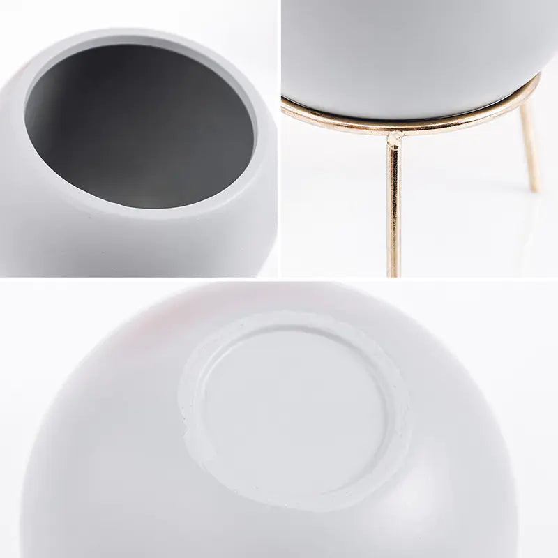 Nordic Ceramic Round Hydroponic Succulent Planter Decor