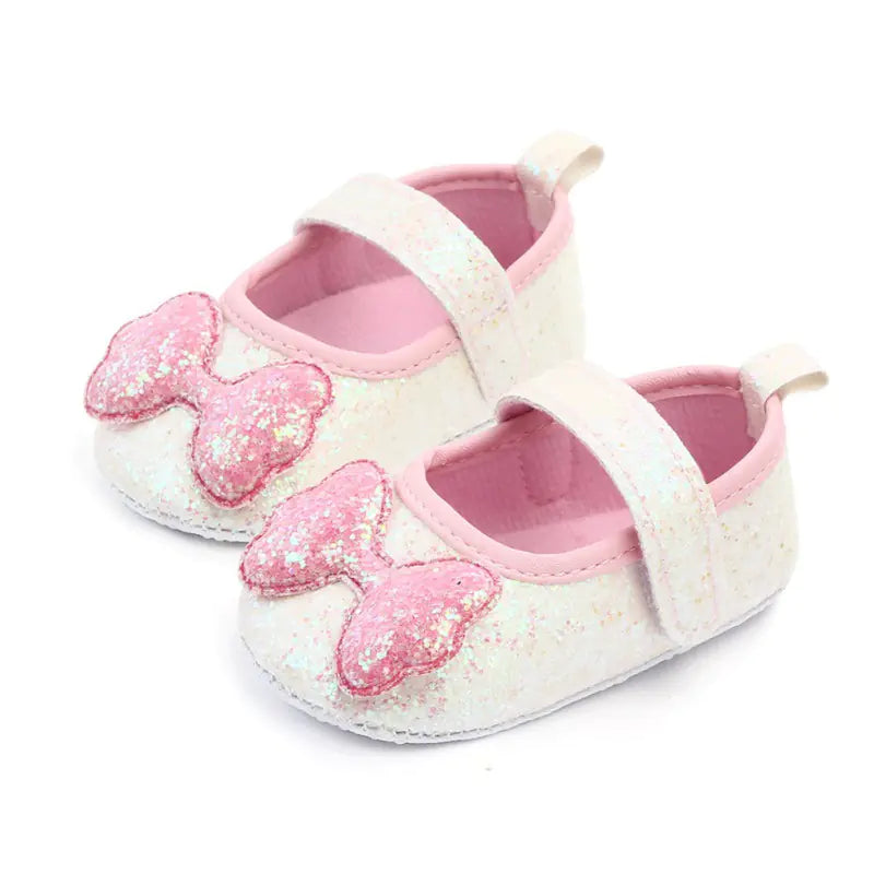 Shiny Baby Princess Shoes with Soft Non-Slip Sole