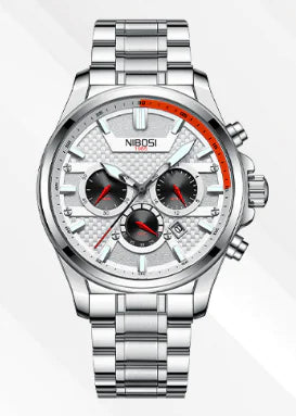 Multifunctional Waterproof Quartz Men's Watch with Three Eyes