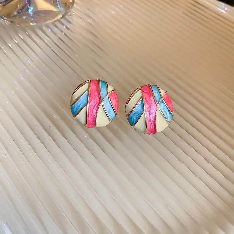 Silver Needle French Baroque Pearl Flower Tassel Earrings