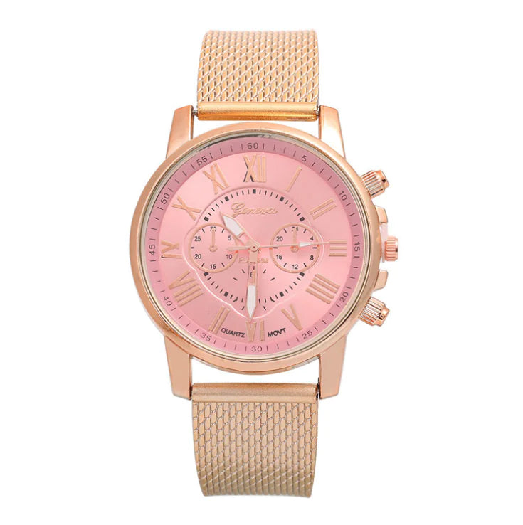 Multicolor PVC Bracelet Quartz Watch with Roman Numerals