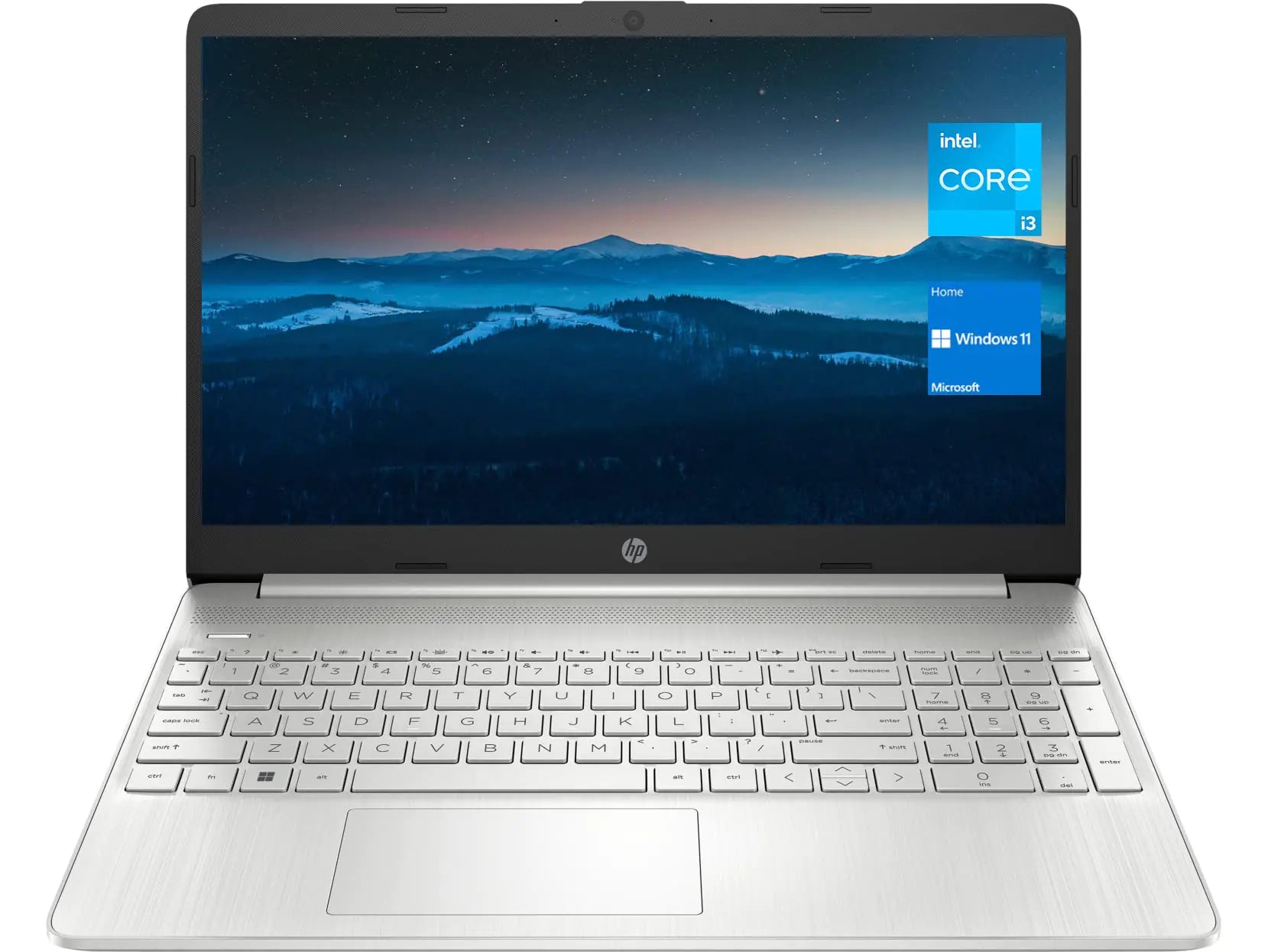HP 15 Notebook 15.6" HD Screen Laptop Intel Core i3-1115G4 16GB DDR4 RAM 1TB SSD Webcam HDMI Wi-Fi Windows 11 Home Natural Silver