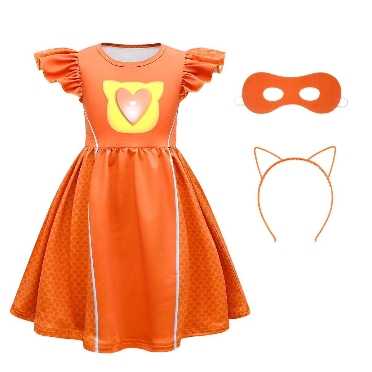 ACoiay Halloween costumes for little girls casual dress party dress up birthday outfits girl with mask headband Daily Clothes Kids 3-12 years