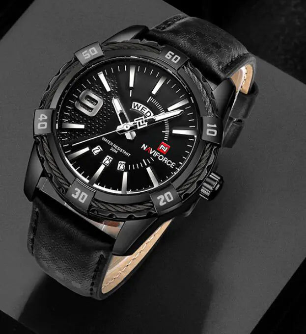 Men's Quartz Watch - Stylish Weekly Design