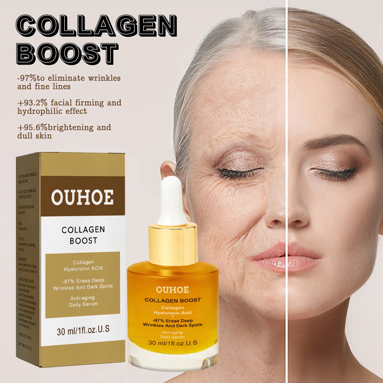 OUHOE Collagen Anti-Wrinkle Essence for Youthful Skin