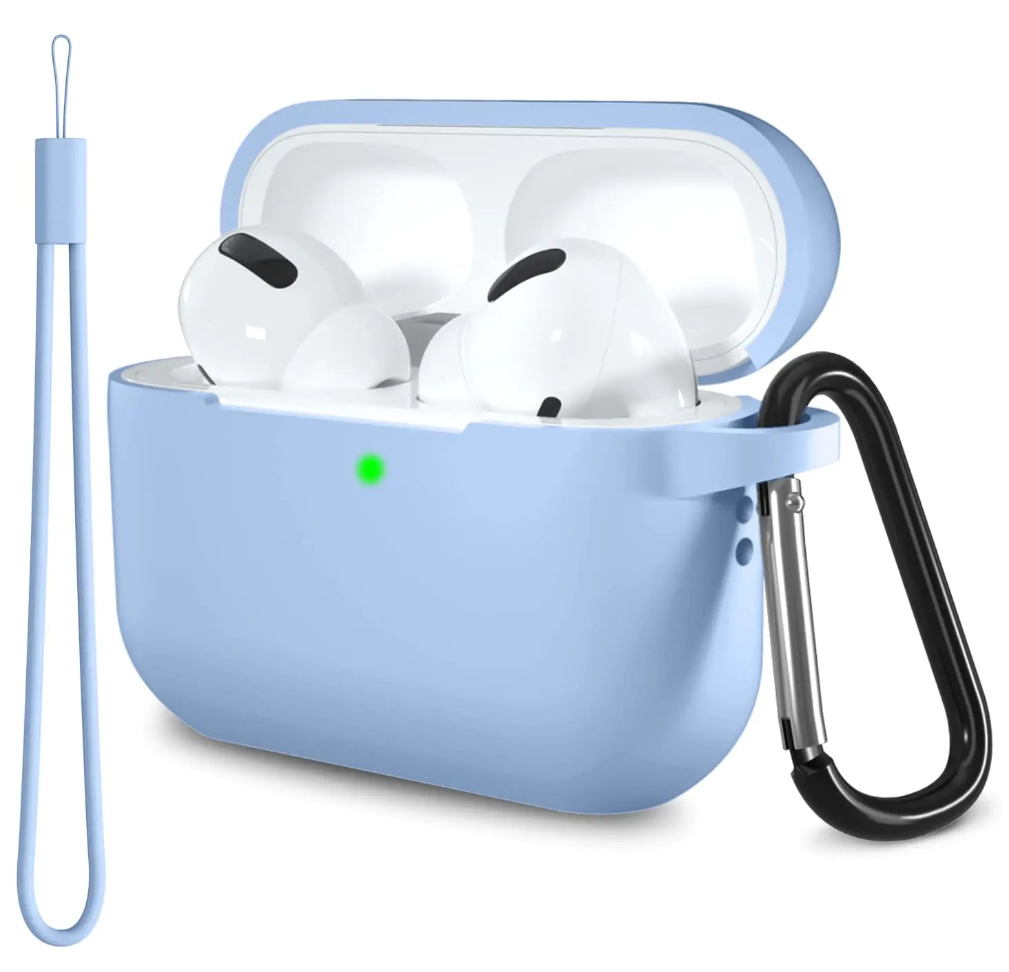 Lerobo Compatible with AirPods Pro 2nd/1st Generation Case Coverwith Keychain/LanyardSoft Silicone Skin Full Protective Case Compatible with Apple Airpod Pro Case 2022/2020/Airpod Pro 2 CaseLilac