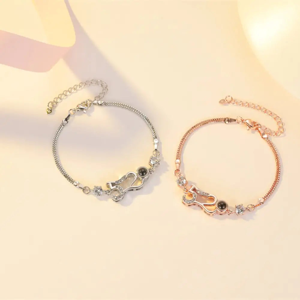 100 Languages "I Love You" Projection Bracelet Charm