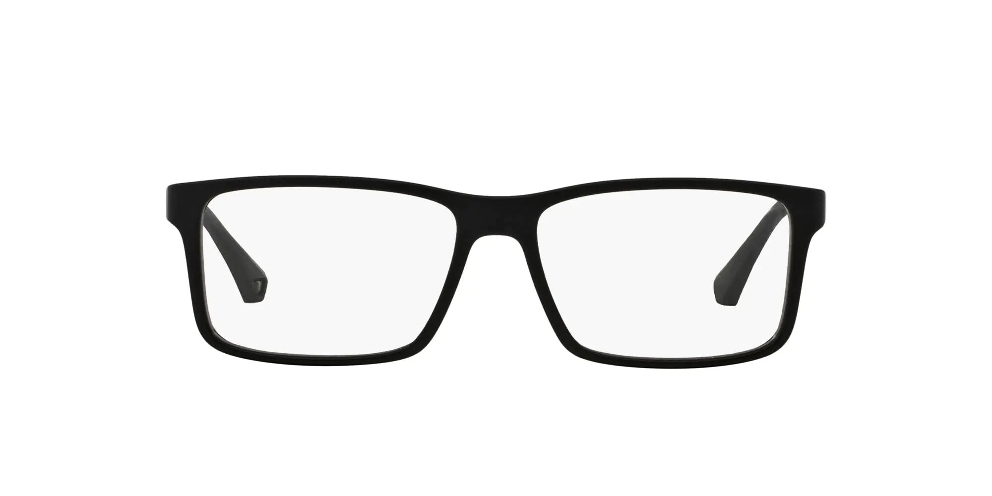 Emporio Armani Mens EA3038 Rectangular Sunglasses Rubber Black/Demo Lens 54 mm