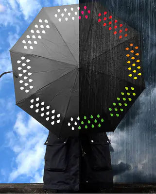 Color-Changing Umbrella with Gradient Design (Foldable)