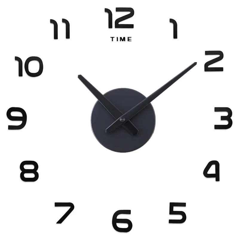 Creative Large DIY Acrylic Mirror Wall Clock (Nordic Style)