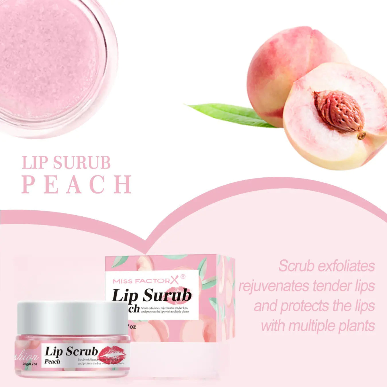 Gentle Lip Scrub for Nourishing and Smoothing Lips 20g