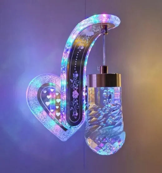 Oval Acrylic Crystal Hanging Wall Lamp