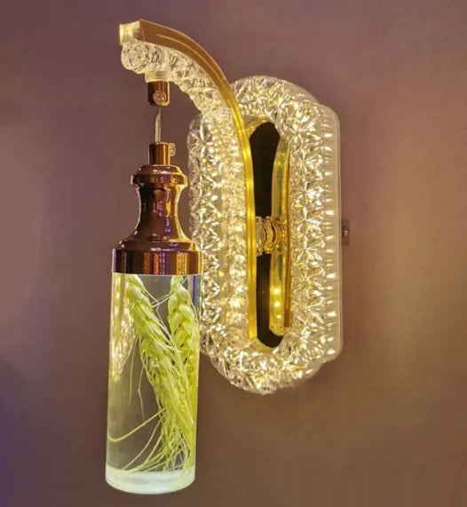 Oval Acrylic Crystal Hanging Wall Lamp
