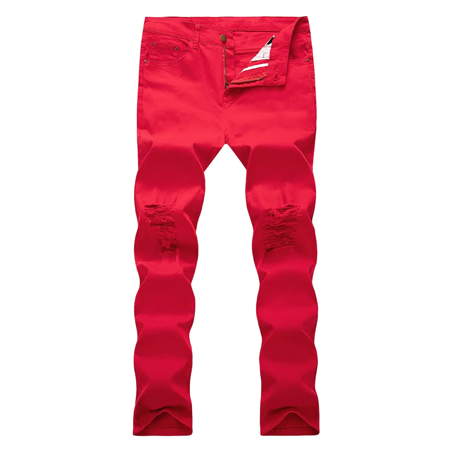 WULFUL Mens Ripped Jeans Slim Fit Skinny Stretch Comfy Denim Jeans Pants