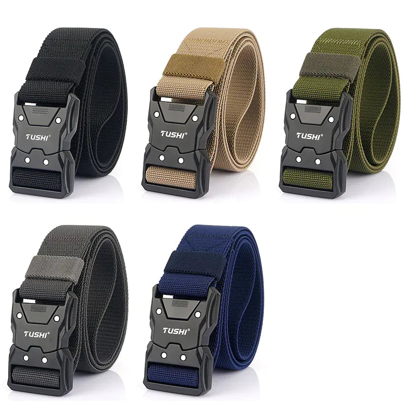 Unisex Tactical Belt with Quick Release Alloy Buckle