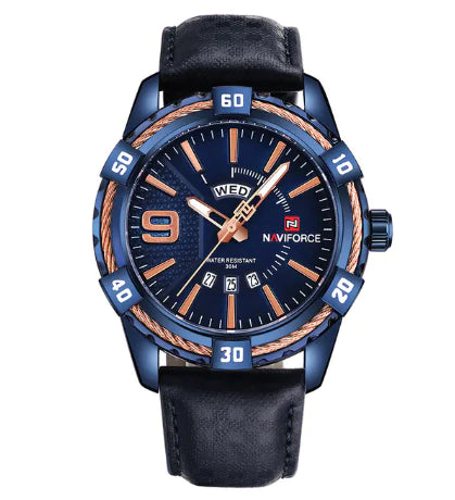 Men's Quartz Watch - Stylish Weekly Design