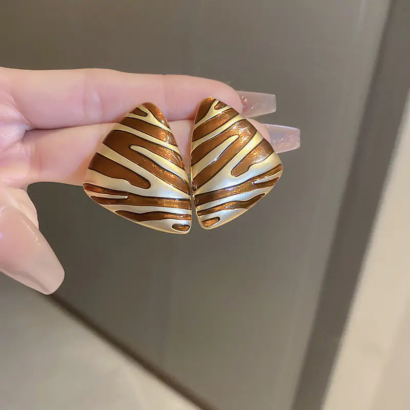 Silver Needle French Baroque Pearl Flower Tassel Earrings