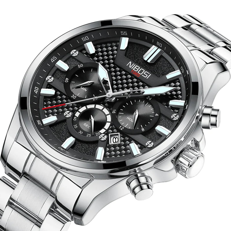 Multifunctional Waterproof Quartz Men's Watch with Three Eyes