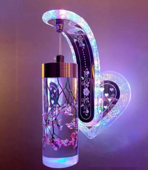 Oval Acrylic Crystal Hanging Wall Lamp