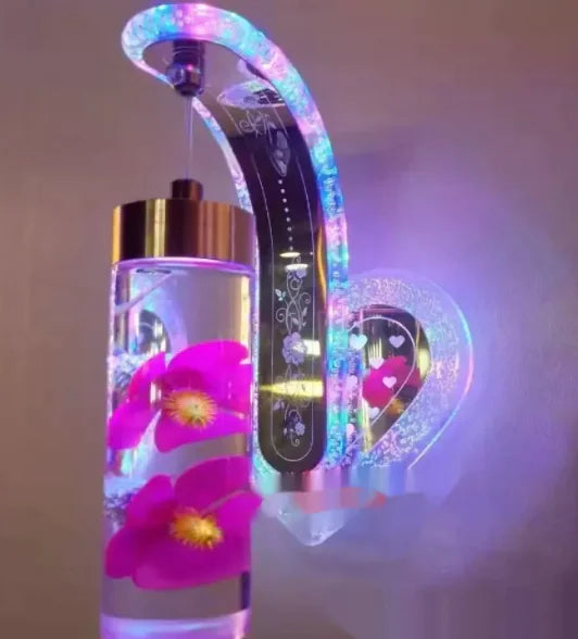 Oval Acrylic Crystal Hanging Wall Lamp