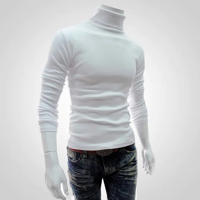 Men's Turtleneck Knit Pullover Long Sleeve Sweater
