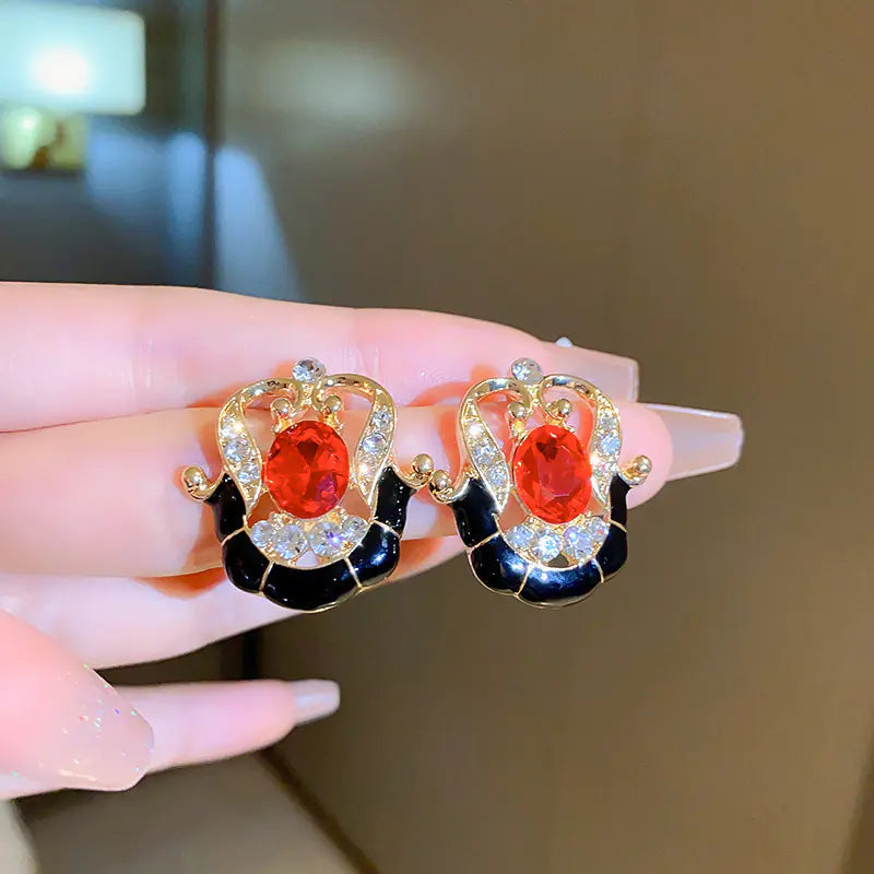 Silver Needle French Baroque Pearl Flower Tassel Earrings