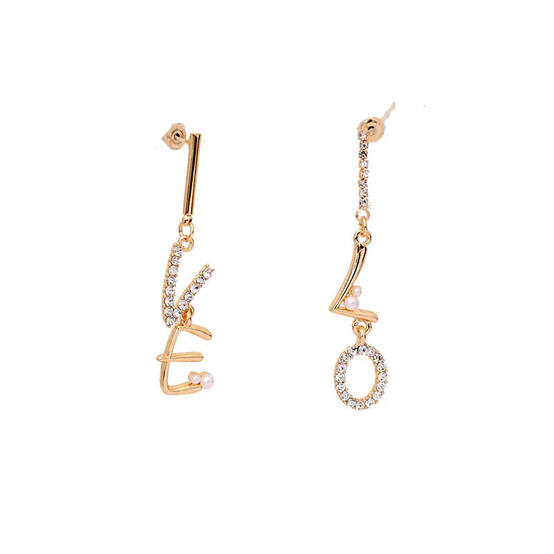 Korean Style LOVE S925 Silver Long Tassel Pearl Earrings
