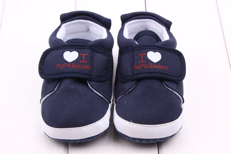 Baby Shoes with Heart Stickers - Toddler Walking Shoes