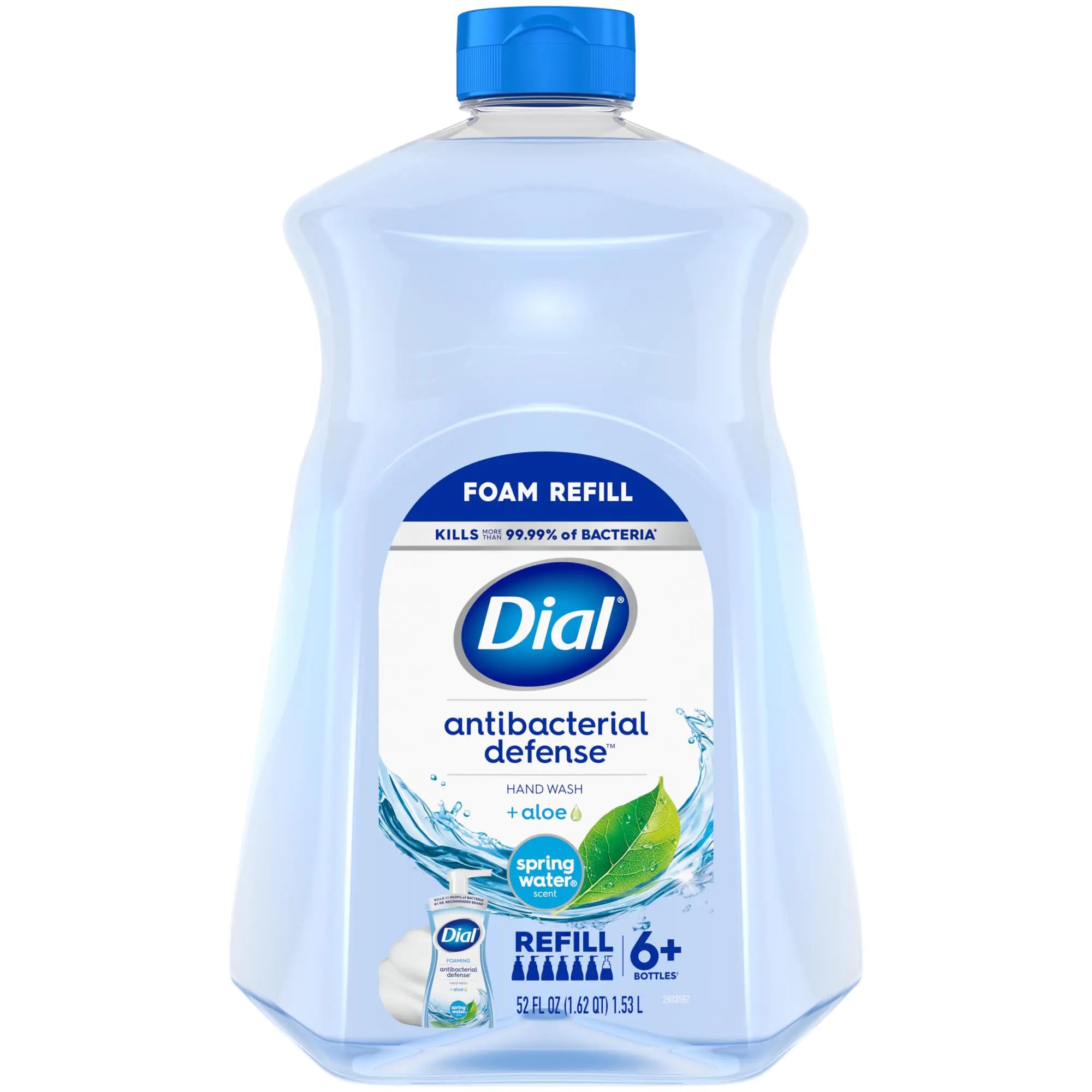 Dial Antibacterial Foaming Hand Soap Refill Spring Water 52 fl oz