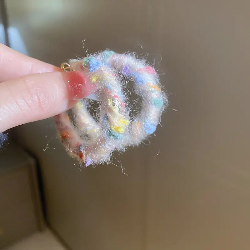 Silver Needle French Baroque Pearl Flower Tassel Earrings