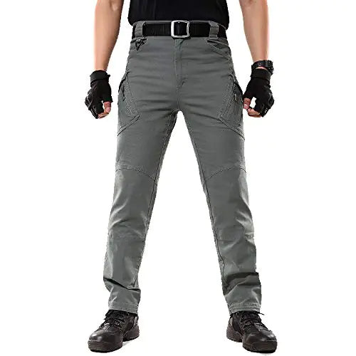 Flexcamo - Tactical Waterproof Pants,Texwix Tactical Pants,Mens Stretch Hiking Work Cargo with Multi Pockets (GreenLarge)