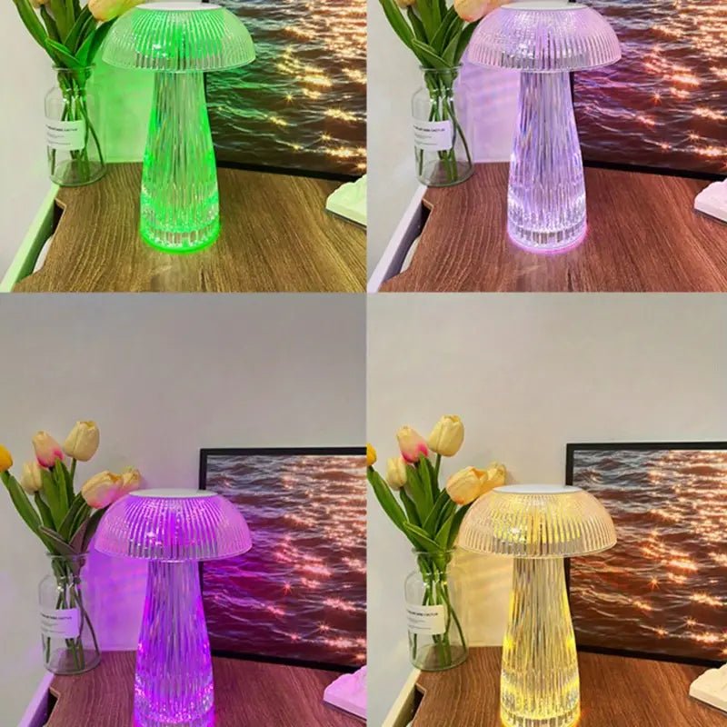 16 Color RGB Crystal Table Lamp - Touch USB Night Light