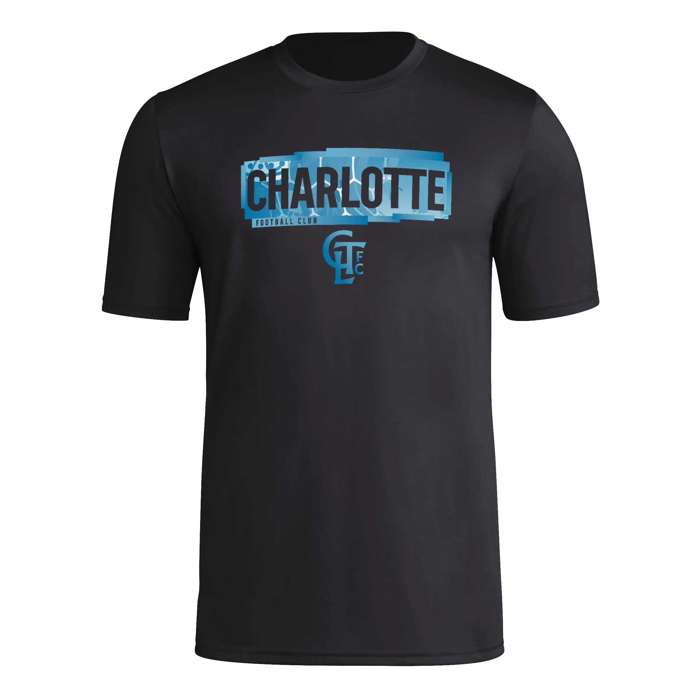 adidas Mens Short Sleeve Pre-Game T-Shirt Black/Charlotte Fc 3X-Large