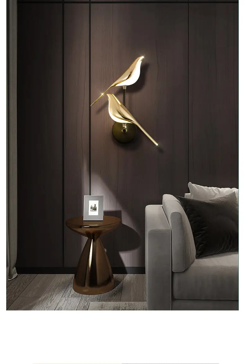 Modern Magpie LED Wall Lamp for Bedroom Decor