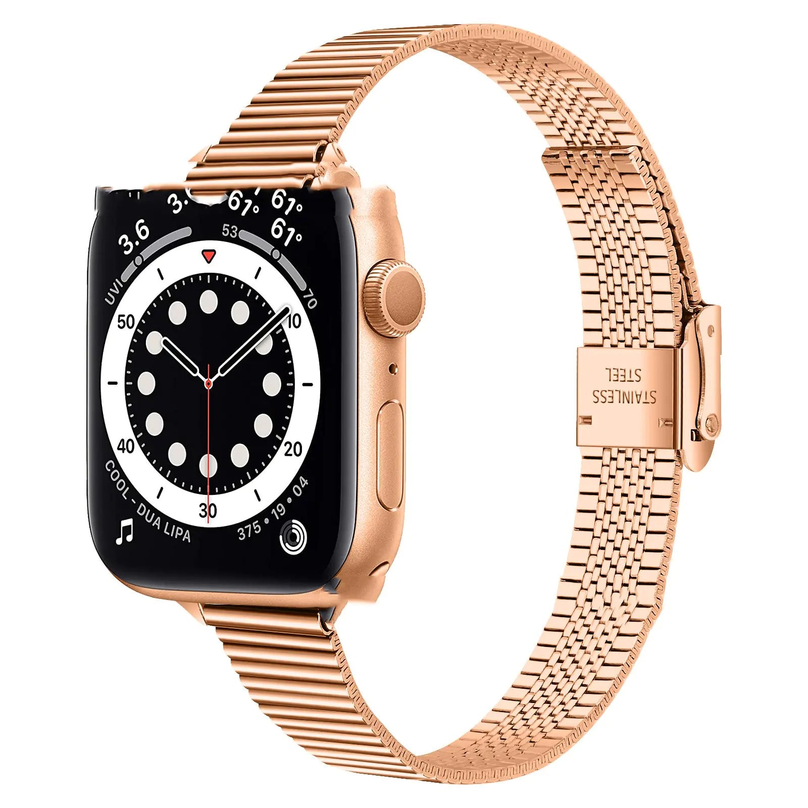 High-Grade Stainless Steel Smart Strap with Bead & Buckle