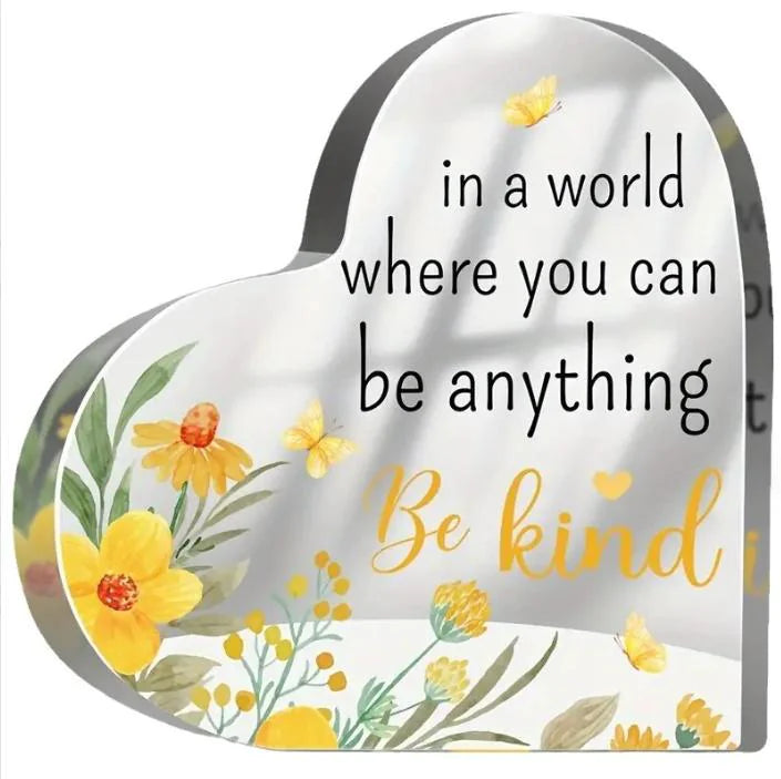 Heart Acrylic Table Decor – Mother's & Father's Day