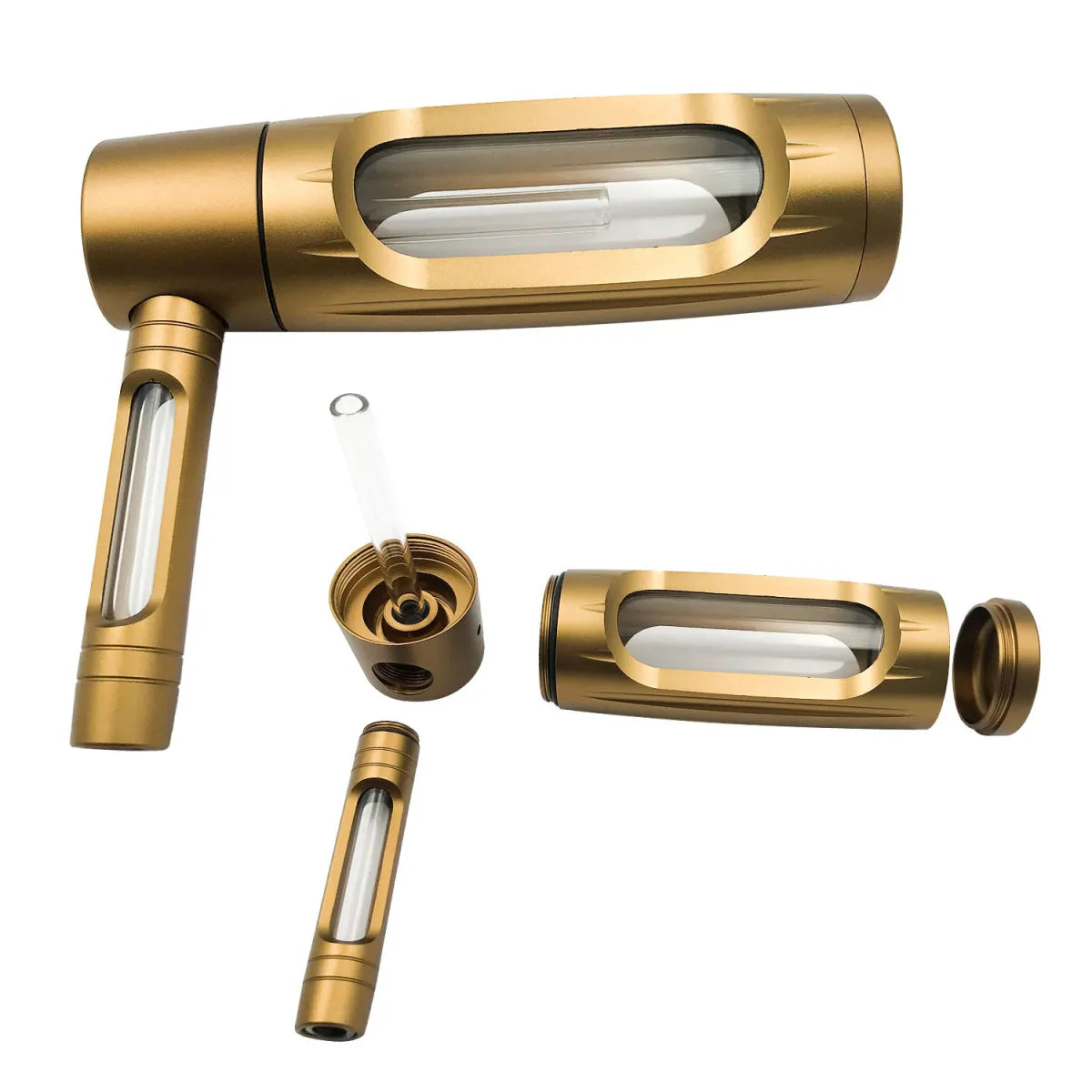 150mm Portable Aluminum Alloy Glass Pipe