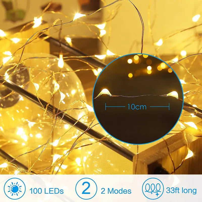 100 LED USB Fairy Lights with Remote Control