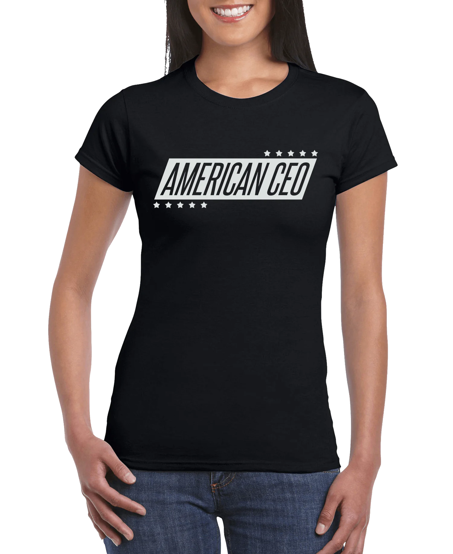 10 Stars American CEO Women’s Slim Fit T-Shirt