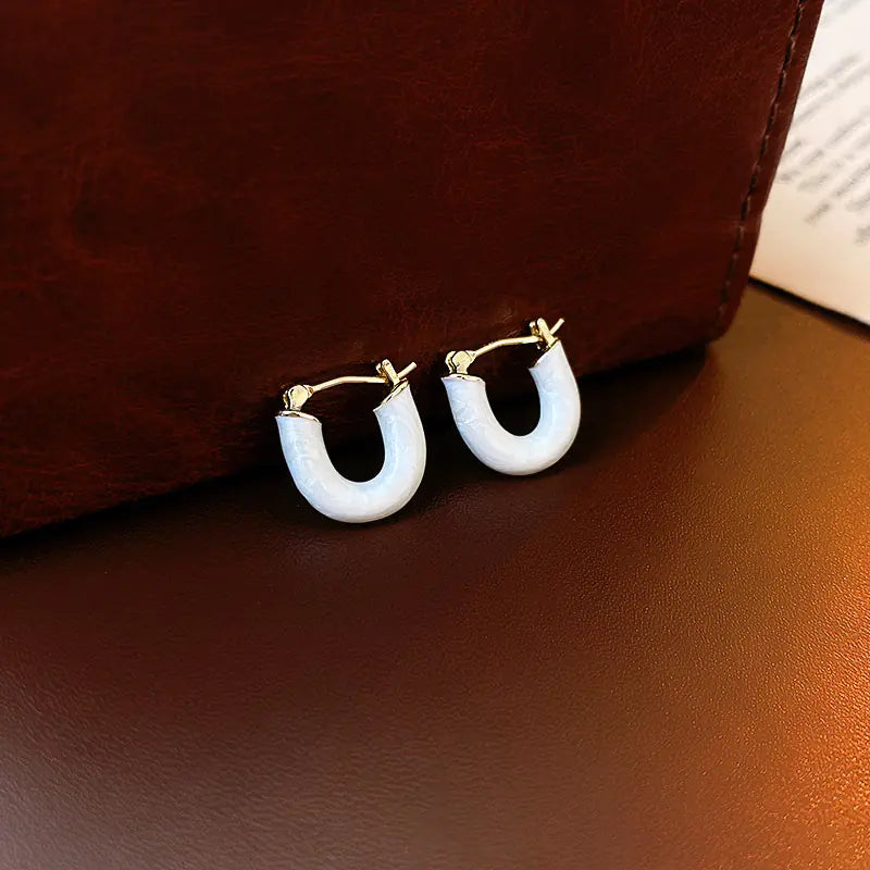 Silver Needle French Baroque Pearl Flower Tassel Earrings