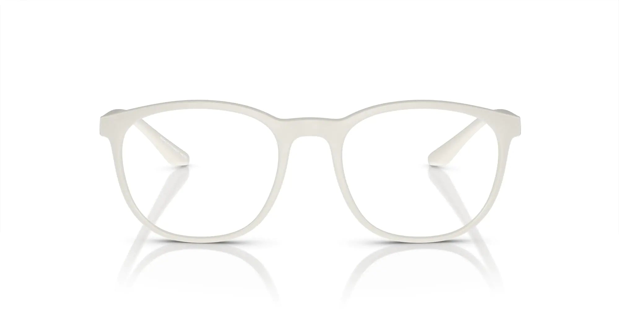 Emporio Armani Mens EA3229 Round Prescription Eyewear Frames Matte White/Demo Lens 53 mm