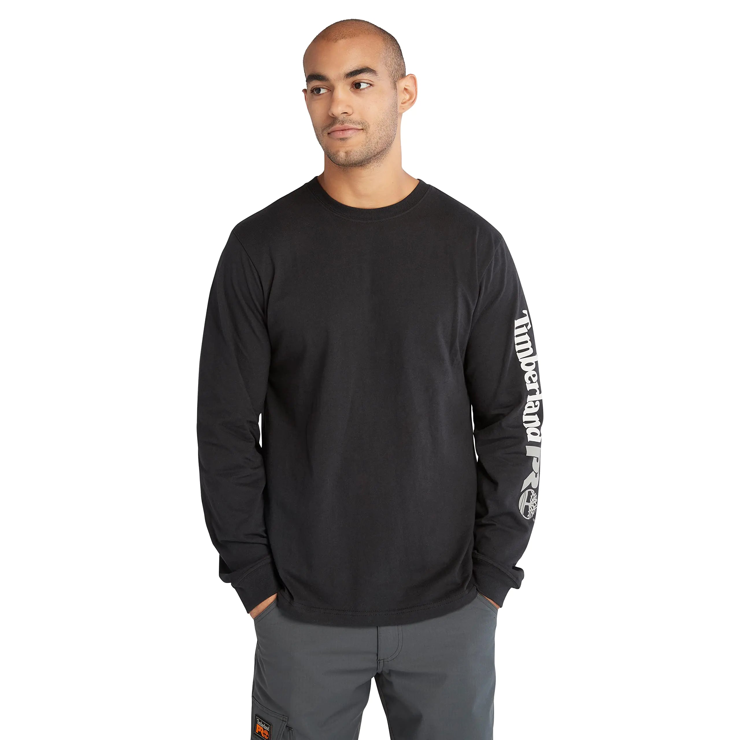Timberland PRO Mens Core Logo Long-Sleeve T-Shirt Black Large