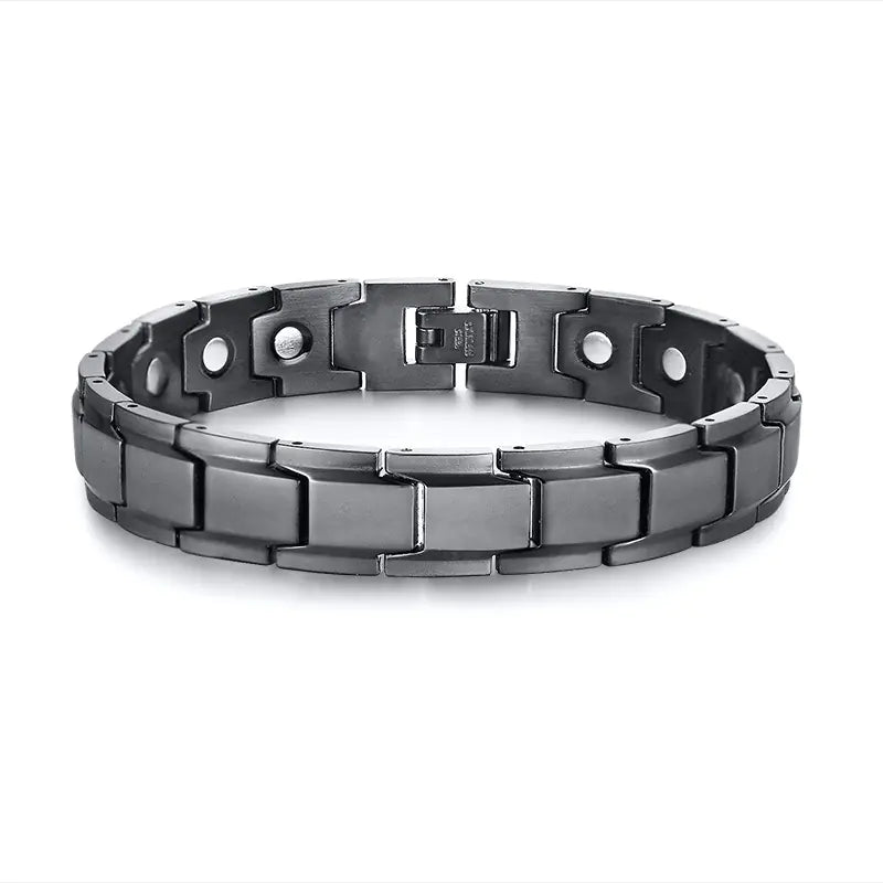 Men's Magnetic Stainless Steel Bracelet with Adjustable Clasp