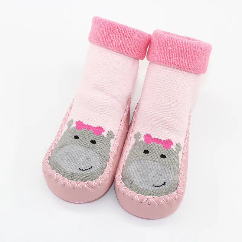 Cartoon Non-Slip Soft Sole Baby Toddler Shoes & Socks