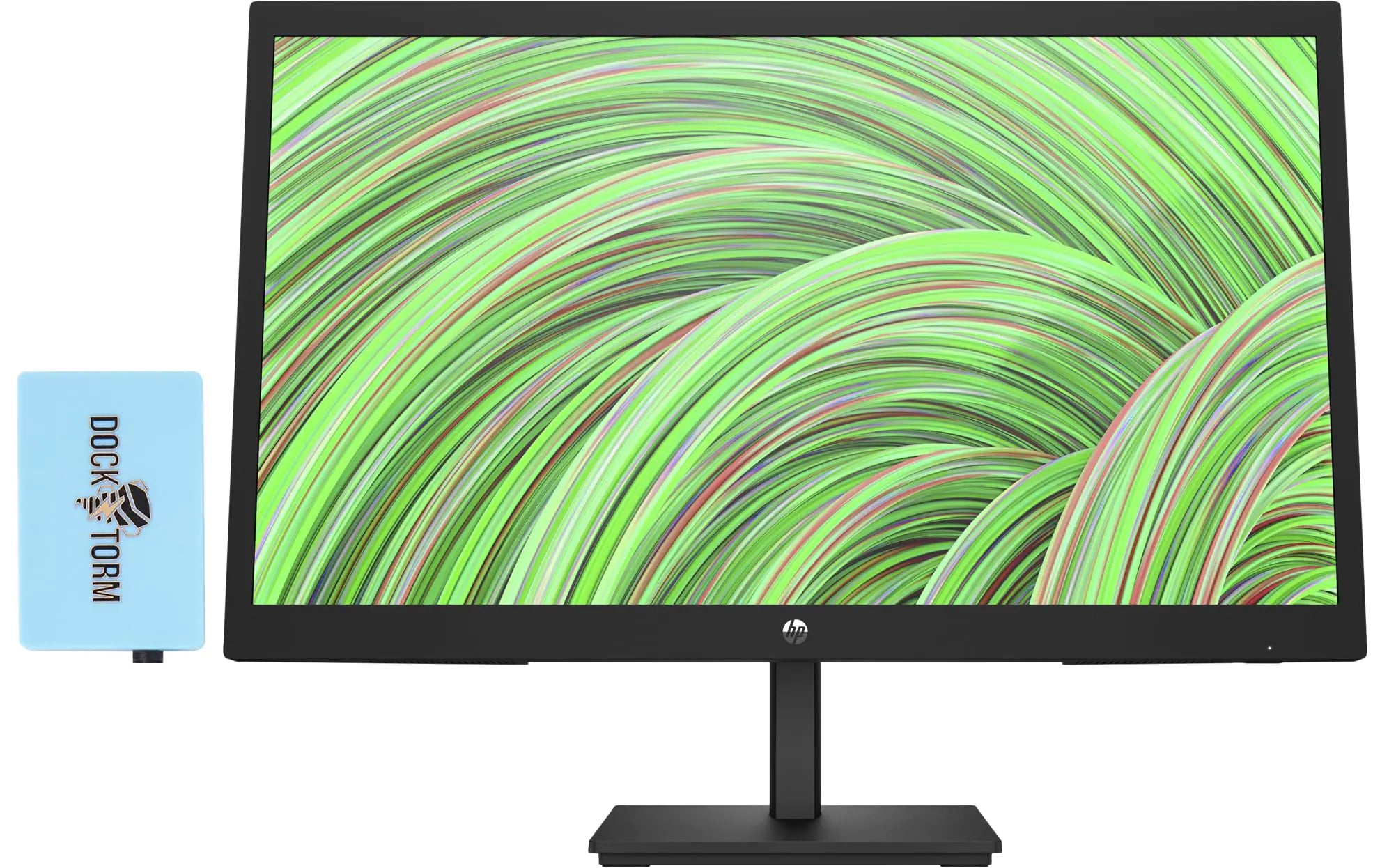 HP 22 inch LED FHD FreeSync Monitor with Docztorm Dock 22" Full HD (1920 x 1080) Anti-Glare Monitor Narrow Bezel Display HDMI VGA Modern Design Ideal for Home and Business (2024 Latest Model)