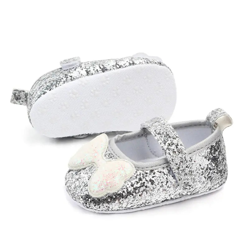 Shiny Baby Princess Shoes with Soft Non-Slip Sole
