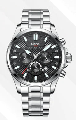 Multifunctional Waterproof Quartz Men's Watch with Three Eyes