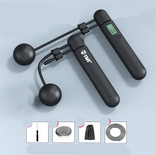 Smart Cordless Skipping Rope with Electronic Counter – Weight-Bearing & Weightless Dual-Use, Steel Wire, Professional Fitness