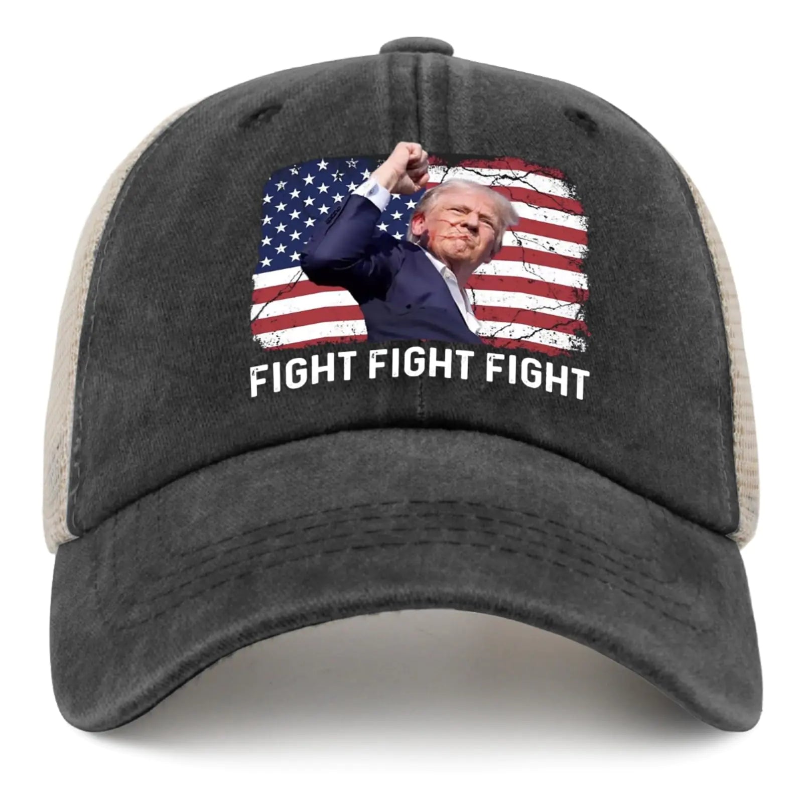 Tywonmy Trump Hat Fight Fight Fight Hat Trucker Hat Men Funny Baseball Hat Funny Gifts